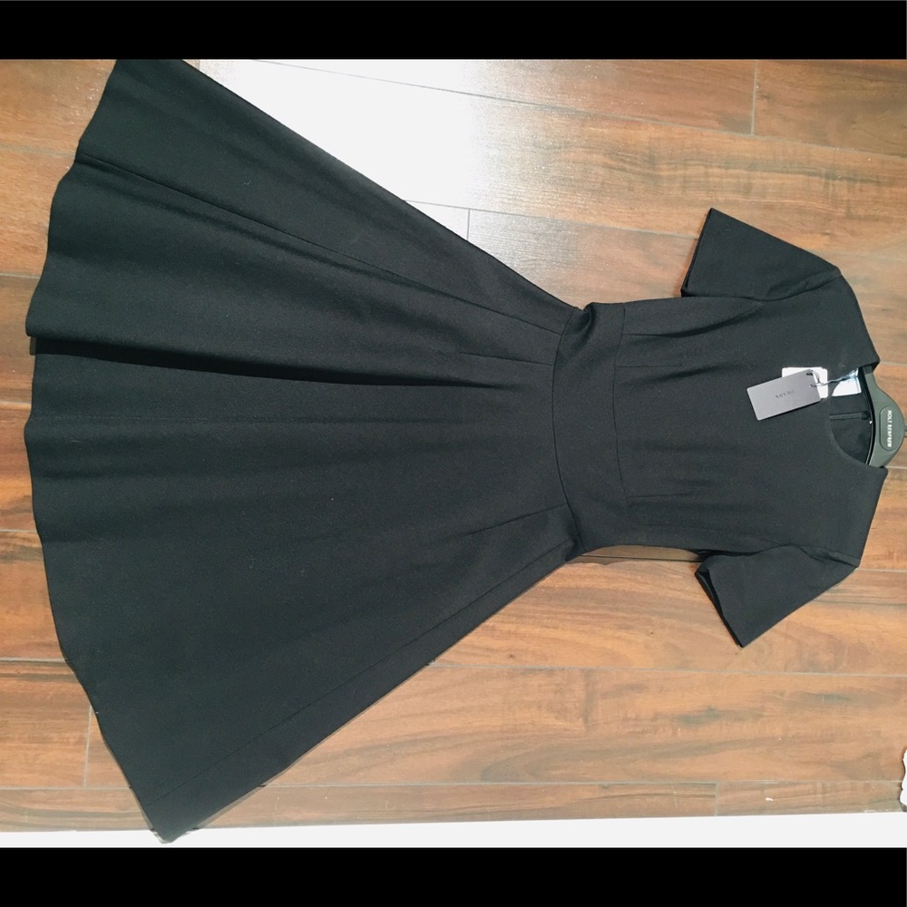 Prada black ponte di roma knit dress NWT new sz 38